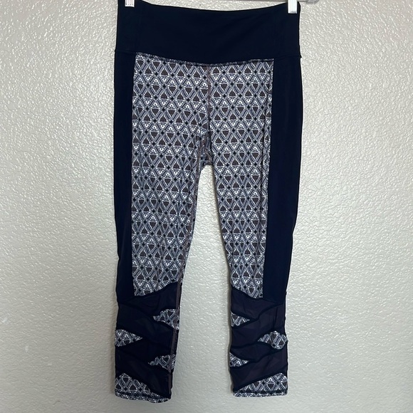 Athleta Navy Mesh Leggings Size M - Picture 1 of 6